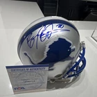 Barry Sanders signed Detroit Lions football helmet PSA authenticated mini helmet