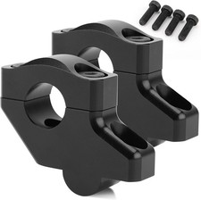 1 1/8" Handlebar Bar Risers Motorcycle Bar Clamps 28mm Bar for Motorbike Black
