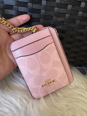 NWT Coach Zip Card Case In Signature Canvas CW883 POWDER PINK | eBay NWT Coach Zip Card Case In Signature Canvas CW883 POWDER PINK | eBay
