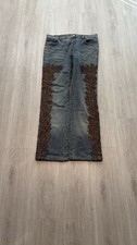 Roberto Cavalli Vintage Women Blue flower Embroidery Denim Jeans size S / Small
