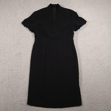 Talbots Dress Womens 4 Petite Sheath Embroidered Short Sleeve Formal Elegant