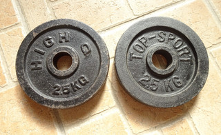 2x 2 5 kg Hantelscheiben Gusseisen Ø 30 mm – Gesamt 5 kg (TOP SPORT & HIGH Q)