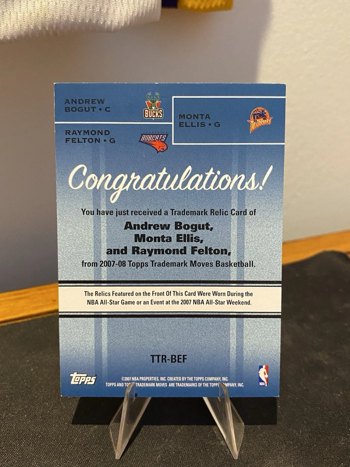 2007-08 Topps Trademark Moves Orange In the Paint /99 Andrew Bogut Monta Ellis - Image 2 of 2