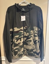 Nike Dri-FIT Men's Full-Zip Green Camo Training Hoodie Size MEDIUM