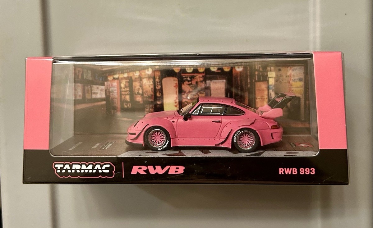 Tarmac Works 1/64 matte pink Porsche RWB 993 Manila Auto Salon PDX