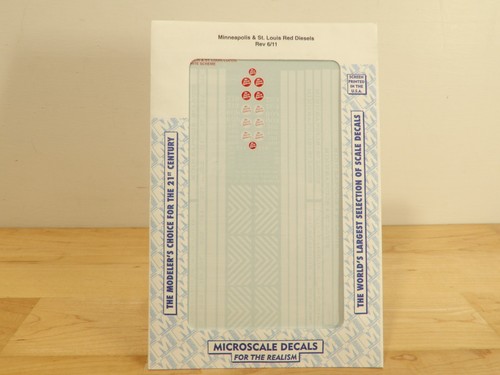 Microscale Decals Minneapolis & St, Louis Red Diesels