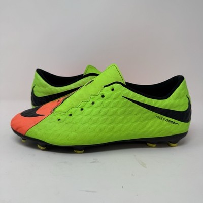 NIKE HYPERVENOM PHADE III FG 852547 308 Green Orange Football Cleats Shoes 12