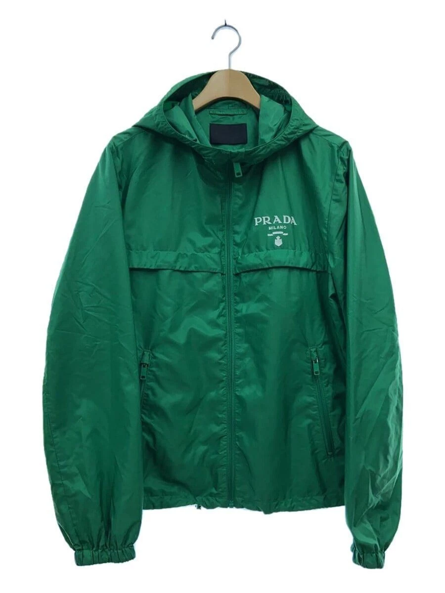 Giacca PRADA nylon 48 re nylon verde SGC052 usata