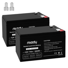 12V 7Ah Rechargeable Sealed Lead Acid Battery 2 Pack 