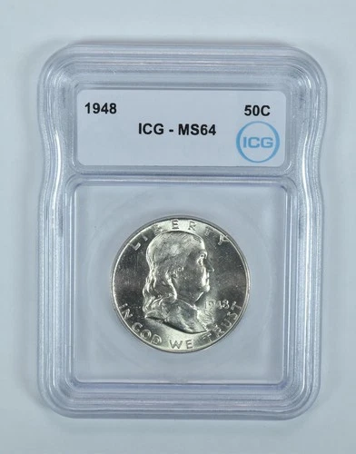 1948 Franklin Half Dollar MS64 ICG *0801