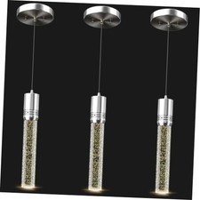 Pendant Lights Kitchen Island, Crystal Bubble Pendant Lights, Brushed Nickel