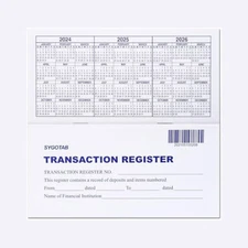 24 PCS Check Registers for Personal Checkbook, Easy to Read Checkbook Register