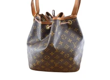 LOUIS VUITTON Shoulder Bag Petite Noe M42226 Monogram Canvas Brown France Made
