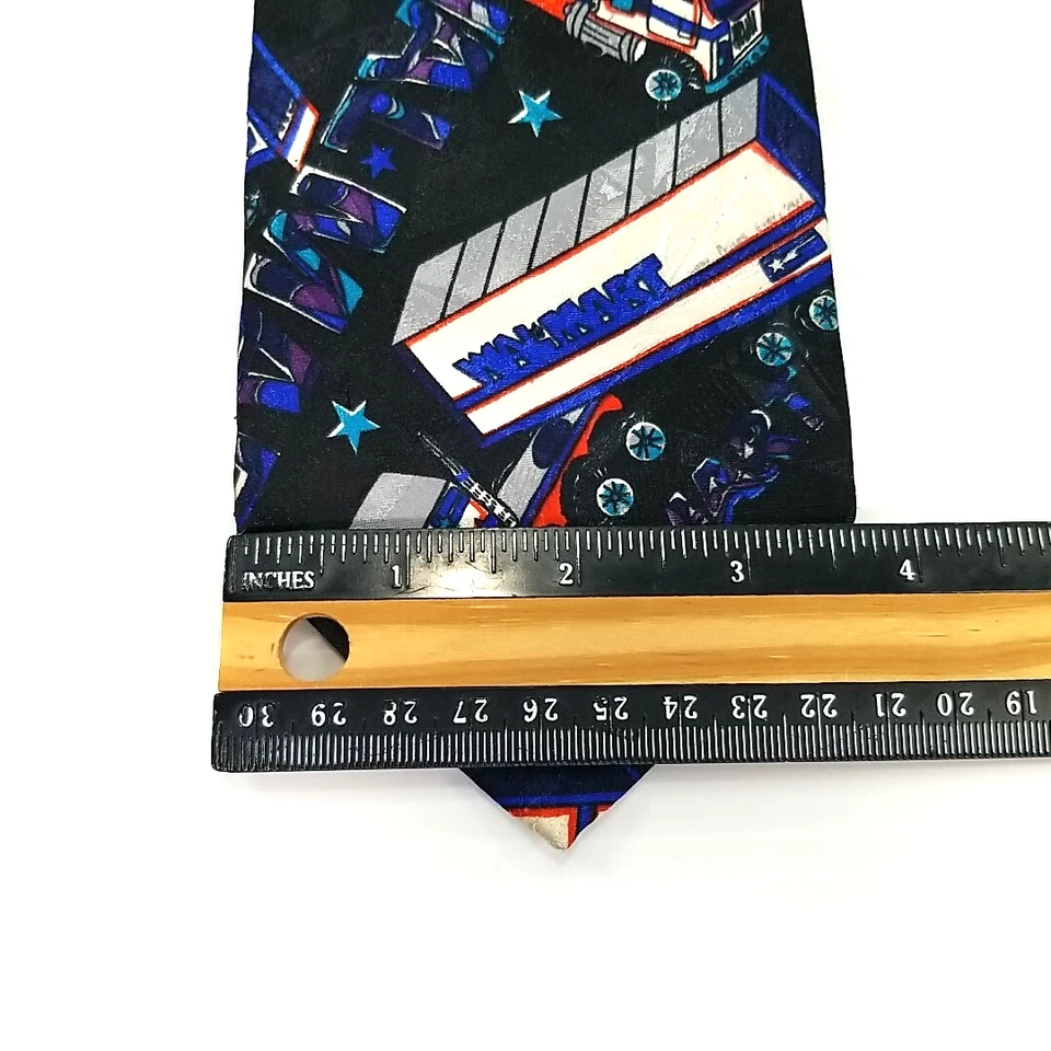 Vtg Wal-Mart Graphic Tie Delivery Semi-Trucks Logo Polyester Necktie 56" x 3.75" - Image 4 of 4