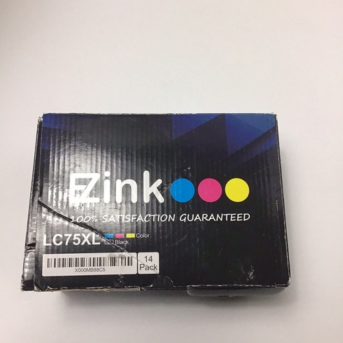 Set of 8 EZ Ink LC75XL Cartridges(2 Black,2 Pink,2 Yellow,2 Blue) - Picture 2 of 9