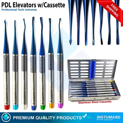 Dental Luxating PDL Elevators Set Of 7 Periotome Luxation Root Extracting Kit