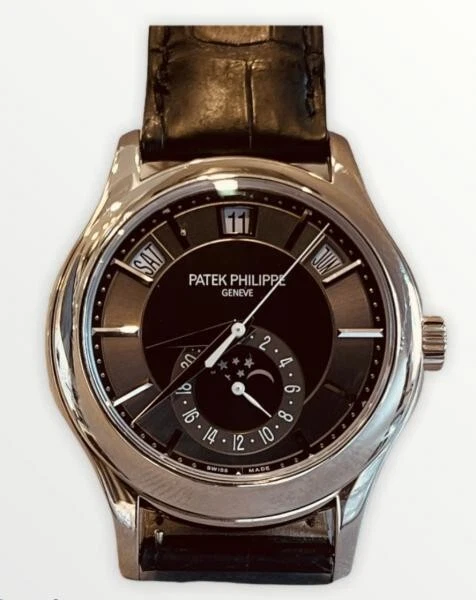 Patek Philippe Grand Complications Nero Quadrante Grigio Watch 5205G 010 18k Wg
