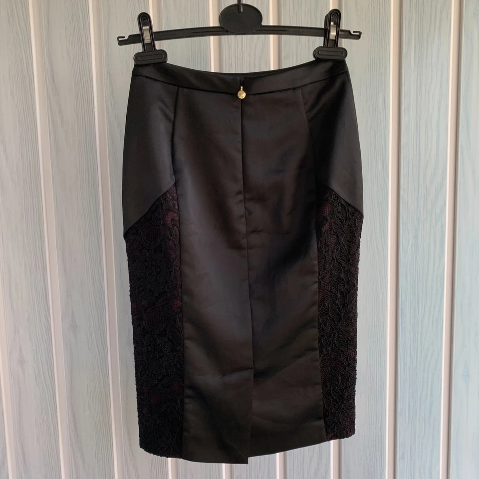 Falda Lápiz Just Cavalli Multicolor Poliéster Geométrica Viscosa Cremallera Talla 36 Foto 3 de 4