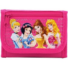 Disney Princess Authentic Licensed Trifold Wallet Hot Pink 