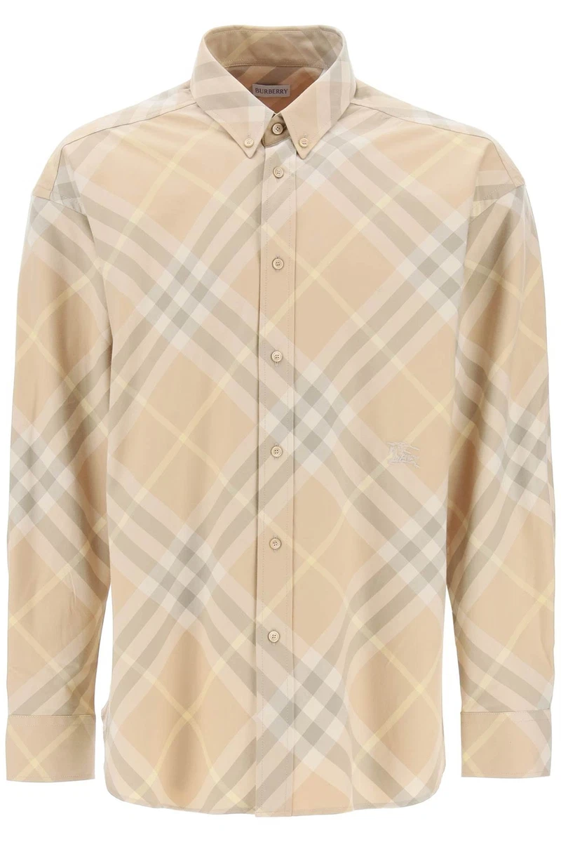 Burberry Shirt check Cotton Organic 8082194 Mul Sz.XL B8686 | eBay