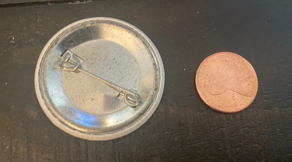 Vintage San Diego Padres I'm a Dry-Er MADD Friar Pin-Back Button 1-1/2" Diameter - Image 2 of 3