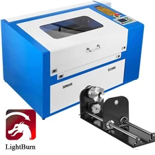🔥VEVOR 50W CO2 CNC Laser Engraving Cutter Cutting Machine 30X50cm Rotary Axis