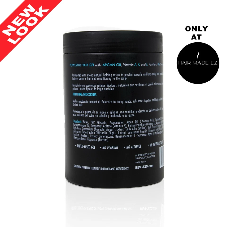 Gel Gelactica 32 oz Gel de Cabelo Masculino - Ingredientes Orgânicos - Base de Água Novo Look - Imagem 4 de 4