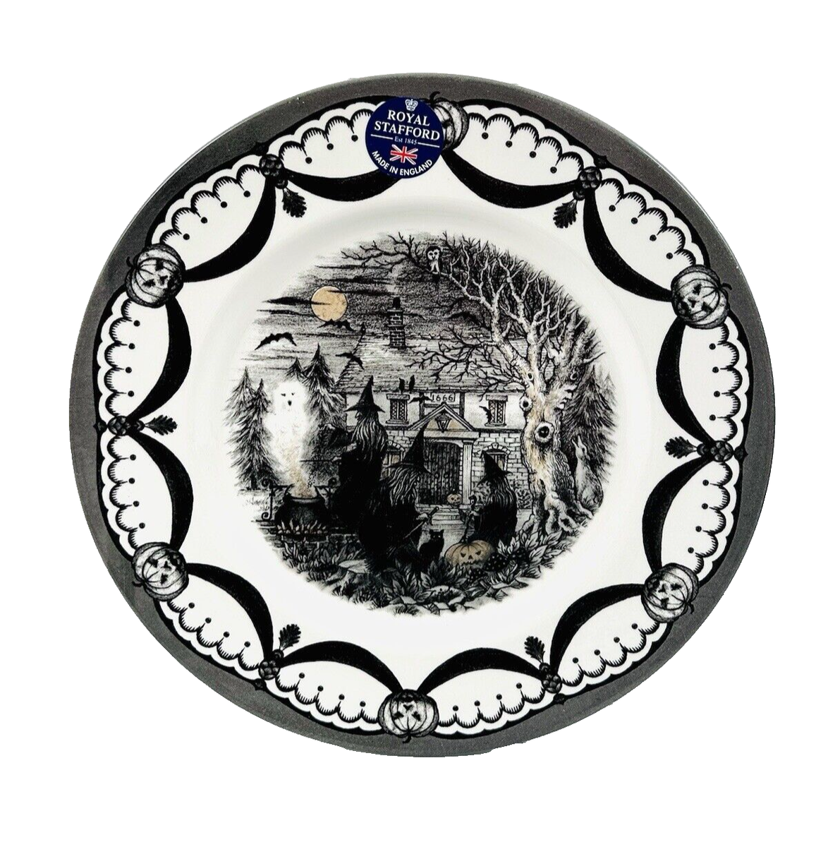 Halloween Royal Stafford Witch Coven Dinner Plates Set Of 6 New | eBay