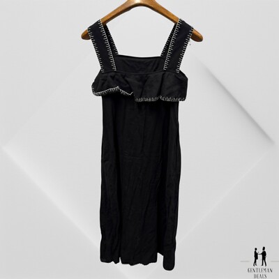 Marysia Resort Nardo Black Maxi Dress Sz XS Linen Rayon