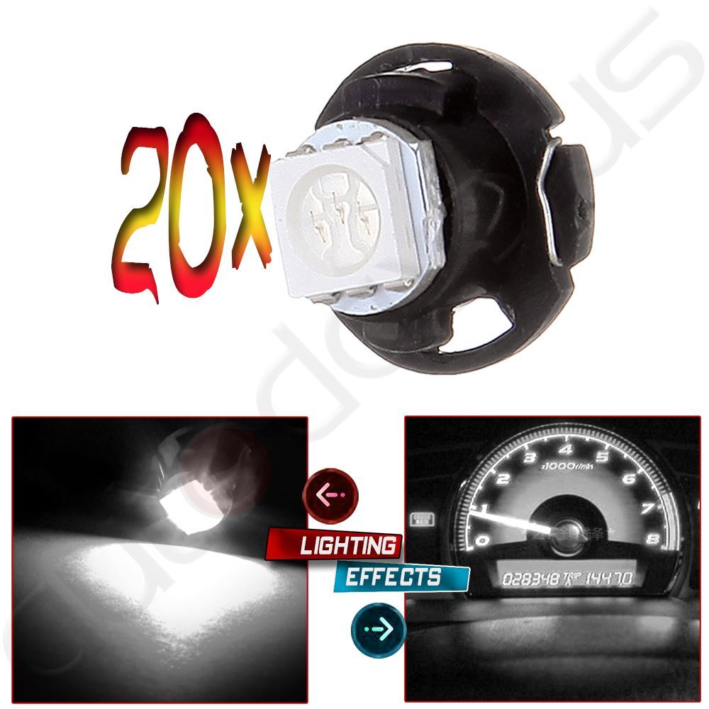 4x T5/T4.7 Neo Wedge Car Bulbs – HVAC Climate Control Lights, Warm White – CCIYU
