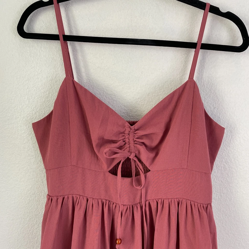 Vestido midi vintage de cuarzo Madewell para mujer con 6 orificios de cerradura acanalados en capas Foto 4 de 4