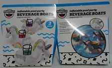 Big Mouth Toys Unicorn Beverage Boats - White (3pk) Lot of 2