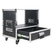 Sound Town 6U Rack Case 2U Drawer for 19" Amps/Mixers/Mic Receivers (STRC-6U2DR)