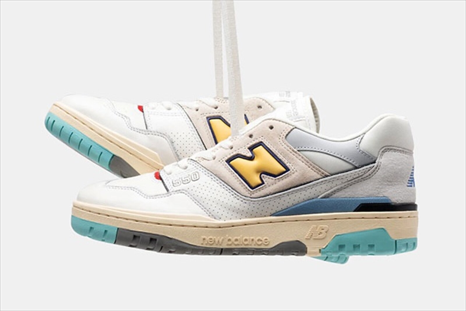 New Balance BB550 SSC Sea Salt BB550SSC White yellow blue gray US 10.5