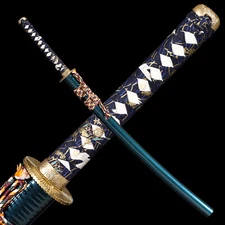 Japanese Samurai Real Samurai Sword 1095 Steel Katana Copper Tsuba sharp