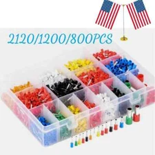 US Insulated Cord End Terminal Bootlace Cooper Ferrules Kit Wire Copper Sets