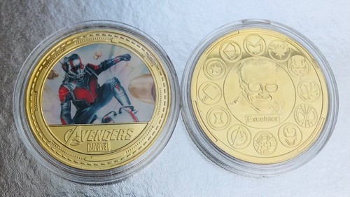Avengers coins marvel comics Stan Lee coin selection gold plated coins Endgame - Picture 15 of 27