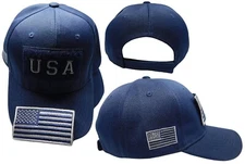 USA Flag Detachable Patch "USA"  Navy Blue OPERATOR MILITARY Embroidered Hat Cap