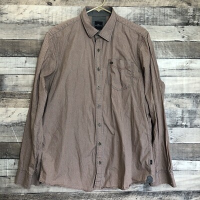 Engbers Button Down Shirt Men s L (41/42) Long Sleeve Collared Red/Blue