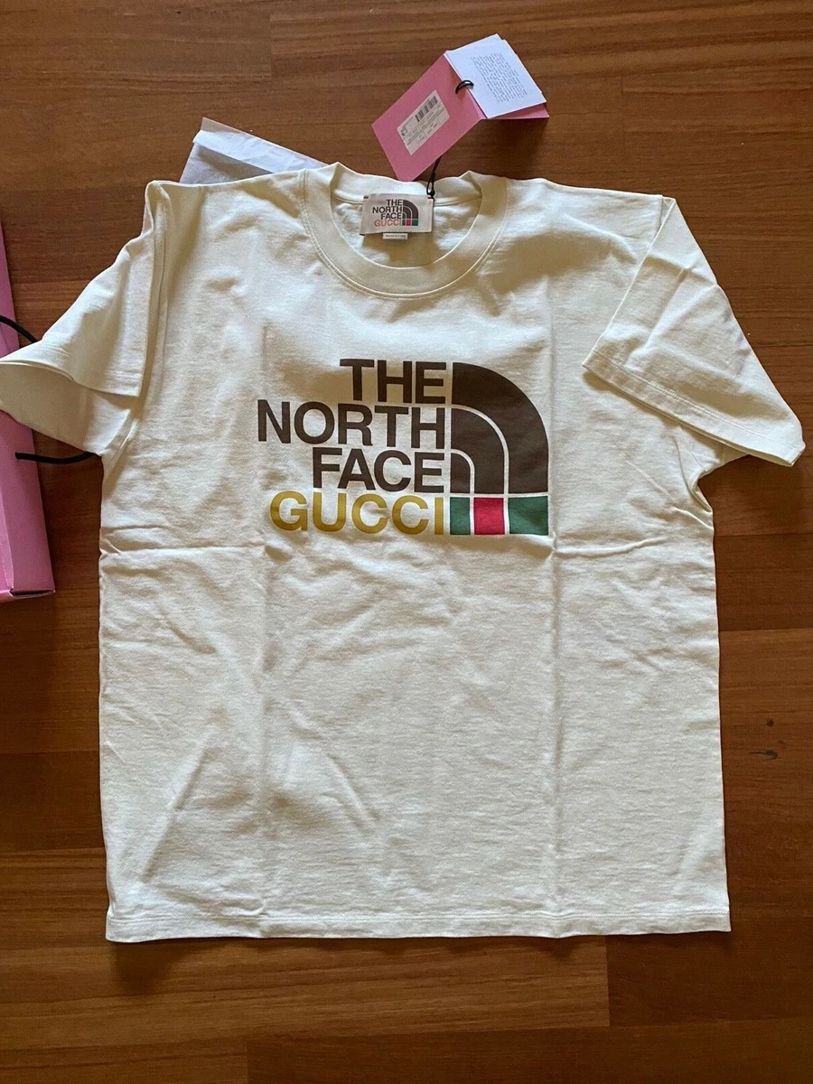 BRAND NEW GUCCI x THE NORTH FACE Logo T-shirt SIZE S OVERSIZE