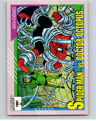 1991 Impel Marvel Universe #105 Spider-Man vs. Doctor Octopus  V71595