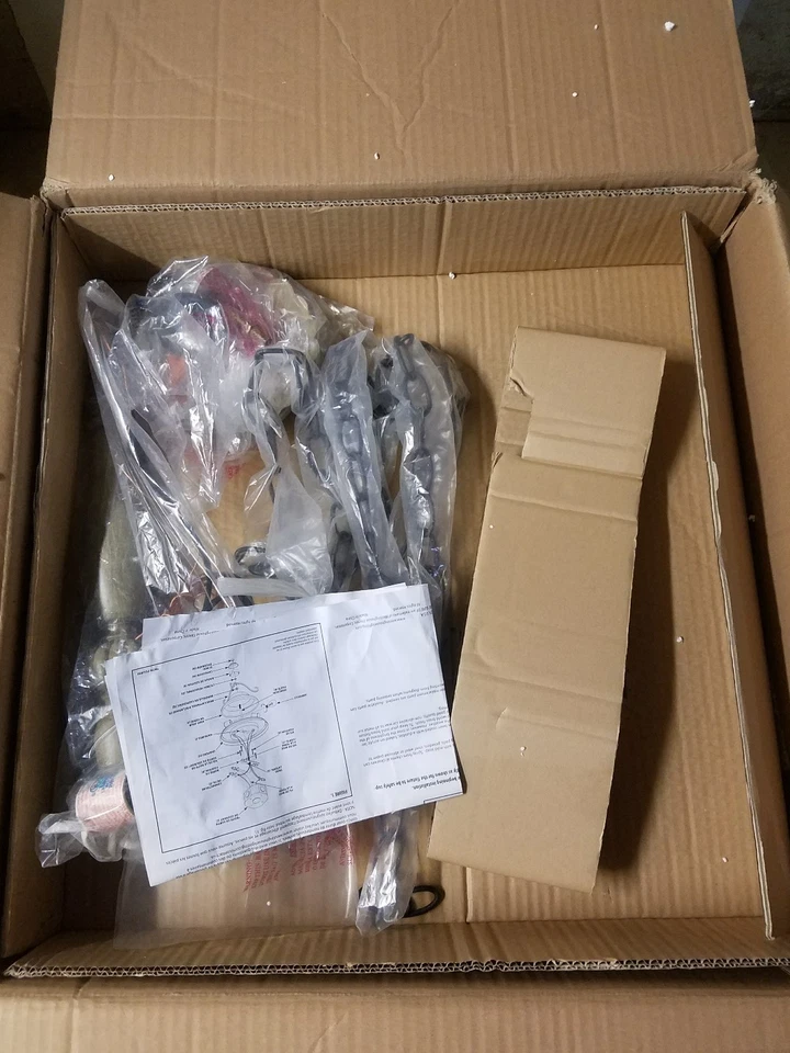 Colección Capra Colgante 3 Luces Óxido con Acentos Marfil Envejecido Lámpara Luz Foto 2 de 3