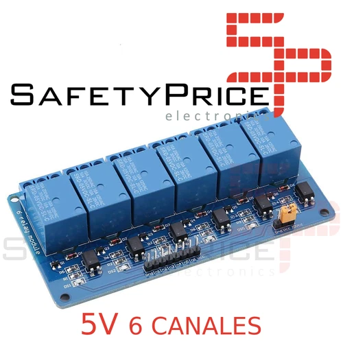 MODULO 6 RELES 5V ARDUINO OPTOACOPLADOS ELECTRONICA RELAIS RELAIS SHIELD REF744B