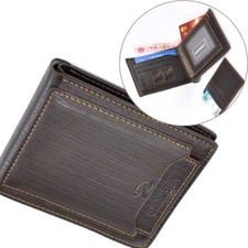 Casual Multi-Card Slot Men's Short Leather Wallet Credit ID Card Bifold Wallet