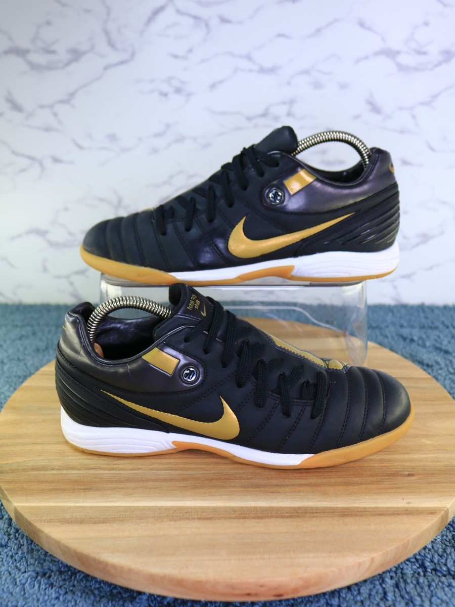 Nike Total 90 Shift Vintage IC Indoor Low Soccer Shoes Black Gold