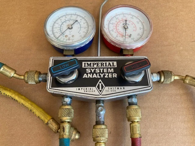Analizador de sistema Imperial Eastman calibre colector de CA de colección 2500 PSI EE. UU. R-502 Foto 3 de 3