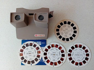 Vintage View-Master Sawyer GAF beleuchtetes Modell H Spider-Man Hänsel FT2 Rolle funktioniert