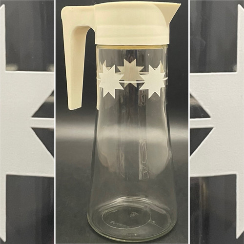 Anchor Hocking L4027 Kaheksakand 5 Octagram Stars Syrup Dispenser c1960s 8.75"t - Picture 1 of 9