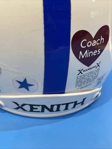 XENITH X2E YOUTH FOOTBALL HELMET 2016 Blue / WHITE Face mask SIZE Medium - Picture 16 of 17