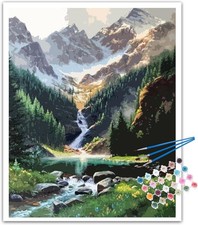 Malen nach Zahlen Erwachsene DIY Landschaft Acrylfarbe Pinsel Leinwand 40x50 cm